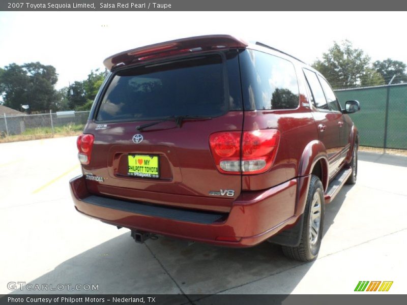 Salsa Red Pearl / Taupe 2007 Toyota Sequoia Limited