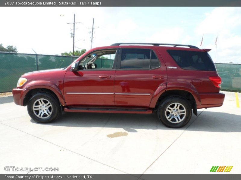 Salsa Red Pearl / Taupe 2007 Toyota Sequoia Limited