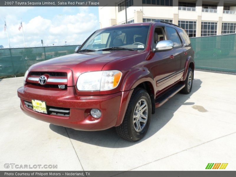 Salsa Red Pearl / Taupe 2007 Toyota Sequoia Limited
