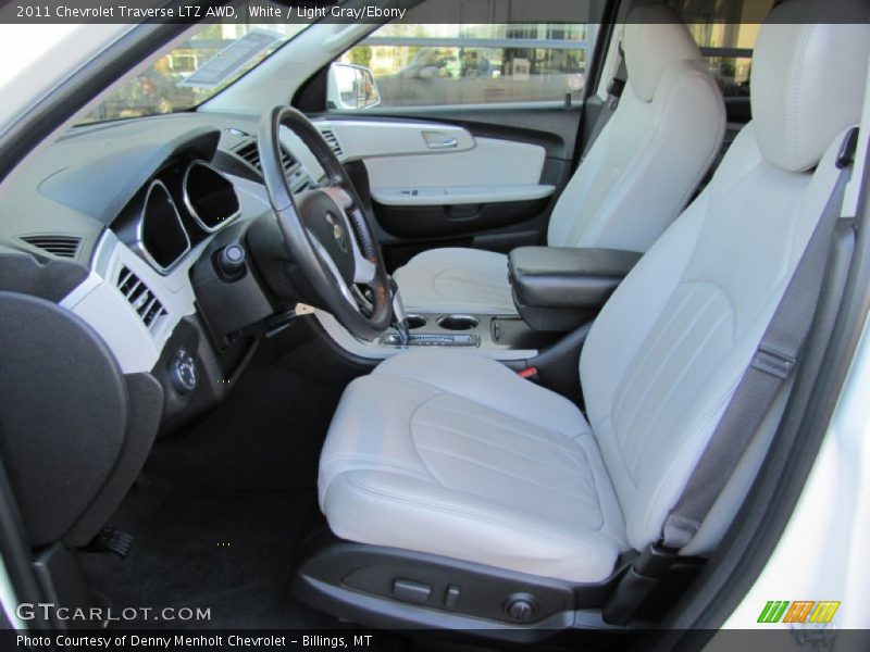 White / Light Gray/Ebony 2011 Chevrolet Traverse LTZ AWD
