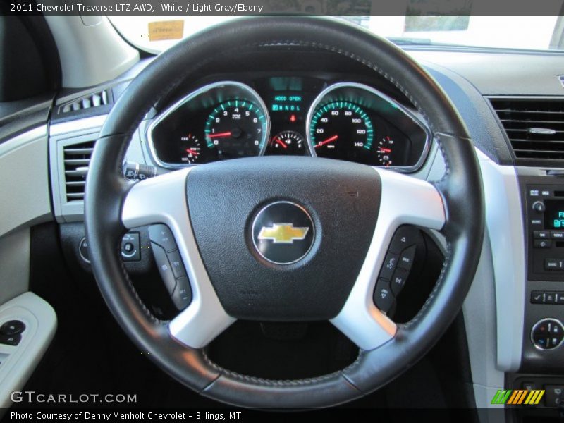White / Light Gray/Ebony 2011 Chevrolet Traverse LTZ AWD