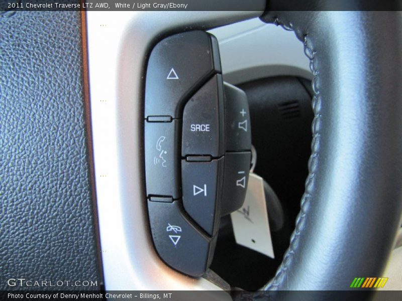 White / Light Gray/Ebony 2011 Chevrolet Traverse LTZ AWD