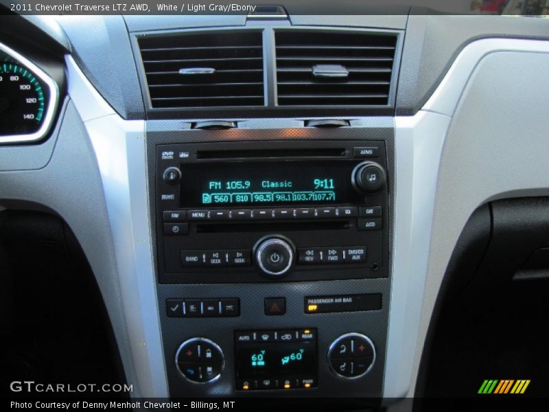 White / Light Gray/Ebony 2011 Chevrolet Traverse LTZ AWD