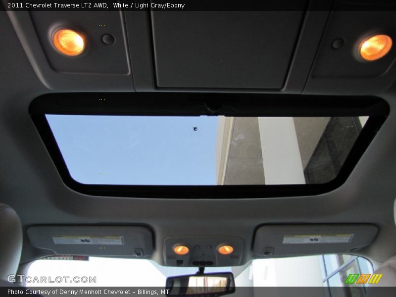 White / Light Gray/Ebony 2011 Chevrolet Traverse LTZ AWD