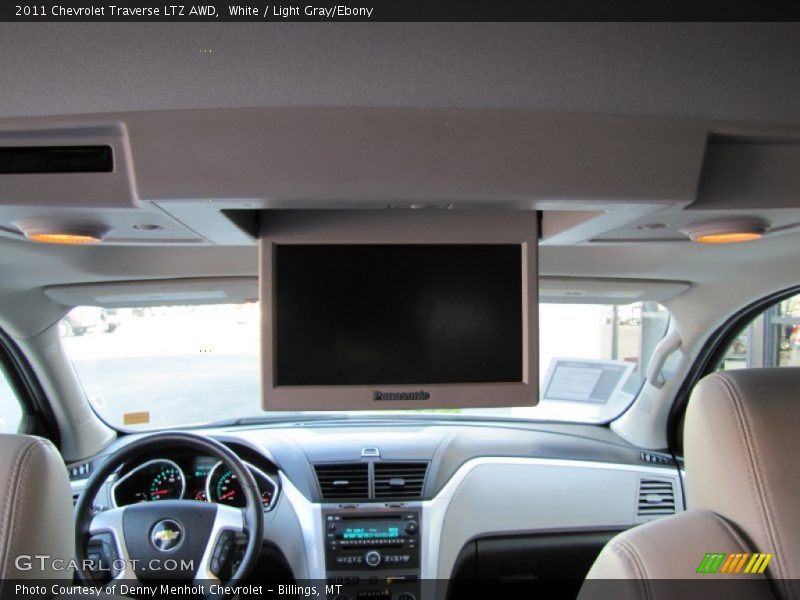 White / Light Gray/Ebony 2011 Chevrolet Traverse LTZ AWD
