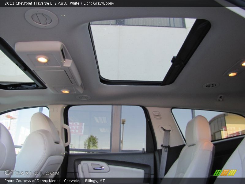 White / Light Gray/Ebony 2011 Chevrolet Traverse LTZ AWD