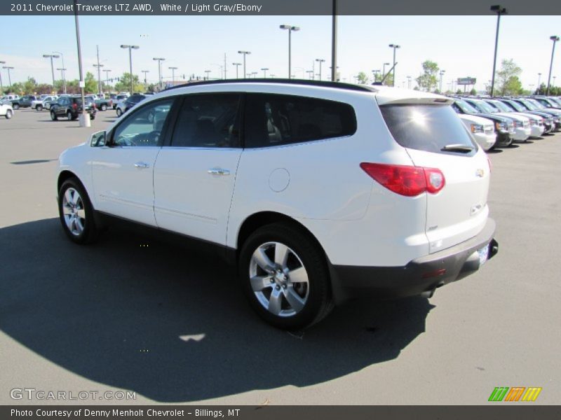 White / Light Gray/Ebony 2011 Chevrolet Traverse LTZ AWD