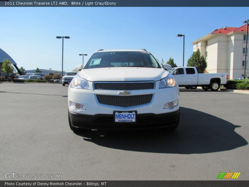 White / Light Gray/Ebony 2011 Chevrolet Traverse LTZ AWD