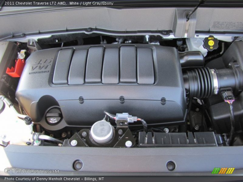 White / Light Gray/Ebony 2011 Chevrolet Traverse LTZ AWD