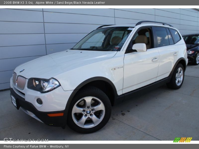 Alpine White / Sand Beige/Black Nevada Leather 2008 BMW X3 3.0si