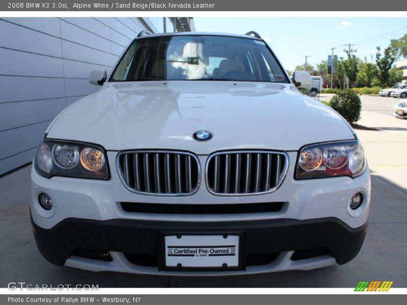 Alpine White / Sand Beige/Black Nevada Leather 2008 BMW X3 3.0si