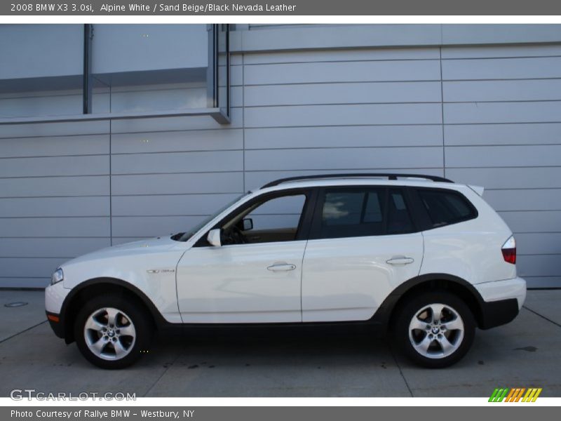 Alpine White / Sand Beige/Black Nevada Leather 2008 BMW X3 3.0si