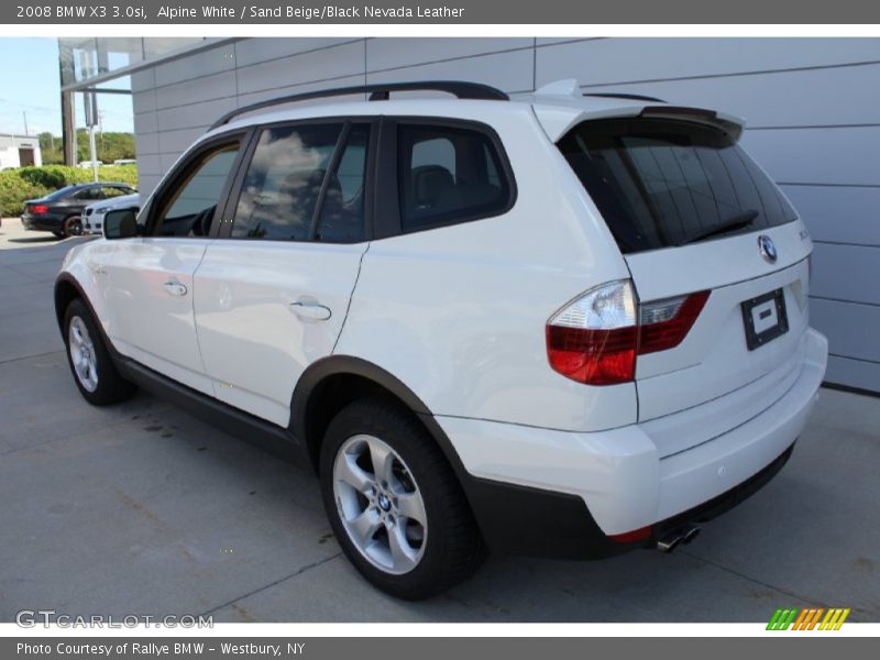 Alpine White / Sand Beige/Black Nevada Leather 2008 BMW X3 3.0si