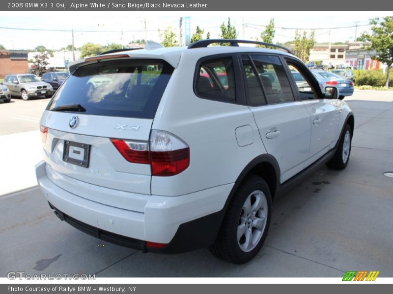 Alpine White / Sand Beige/Black Nevada Leather 2008 BMW X3 3.0si