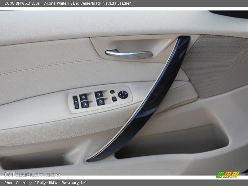 Alpine White / Sand Beige/Black Nevada Leather 2008 BMW X3 3.0si