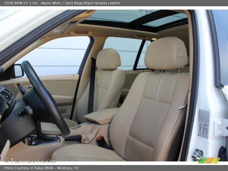 Alpine White / Sand Beige/Black Nevada Leather 2008 BMW X3 3.0si