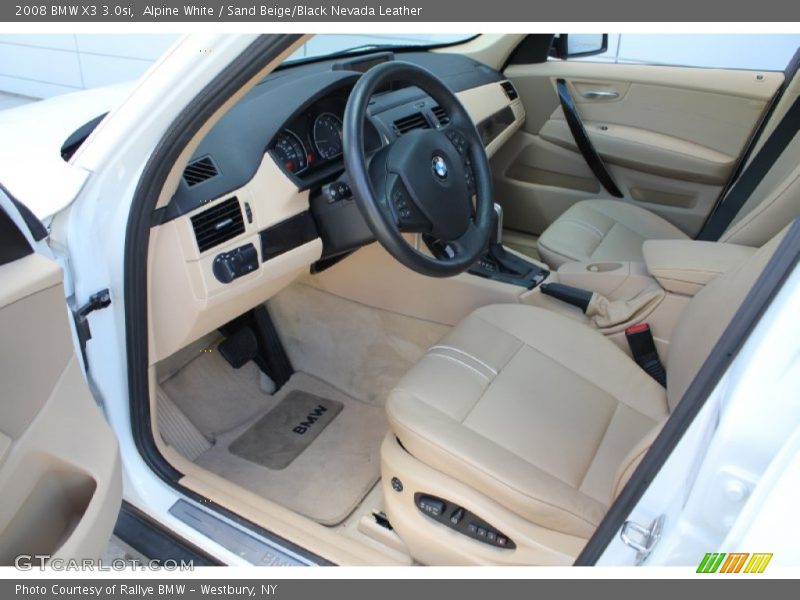 Alpine White / Sand Beige/Black Nevada Leather 2008 BMW X3 3.0si