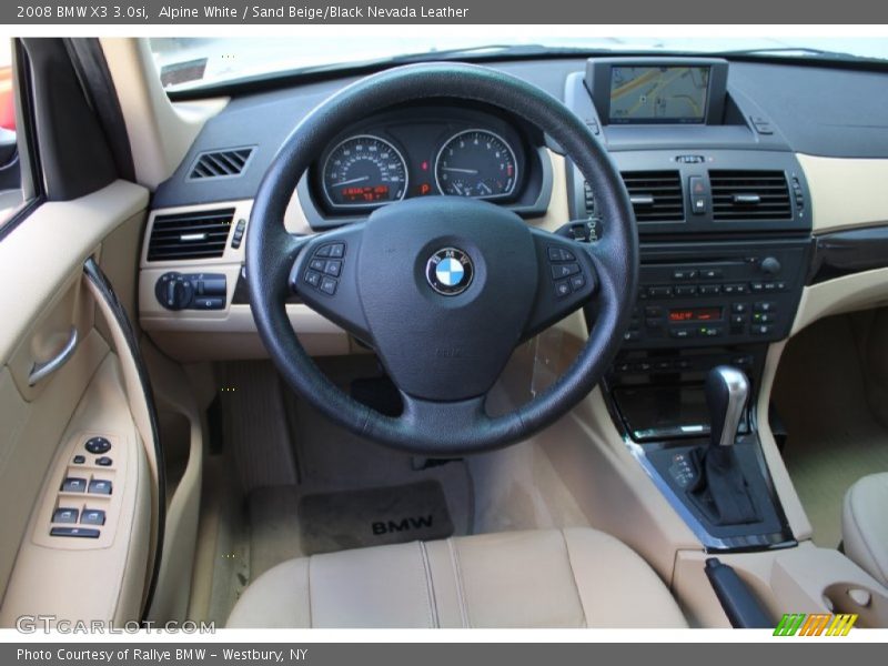 Alpine White / Sand Beige/Black Nevada Leather 2008 BMW X3 3.0si
