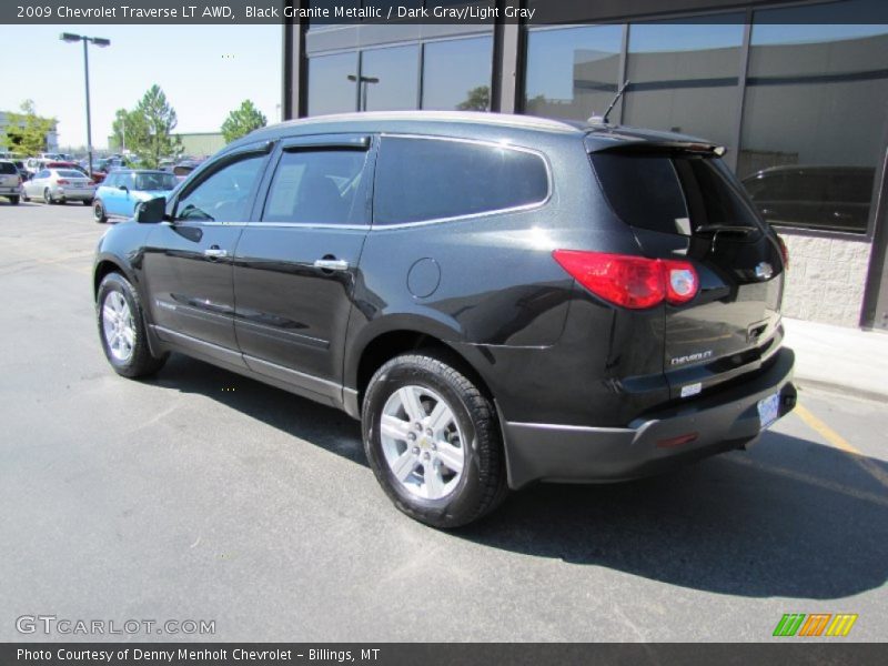 Black Granite Metallic / Dark Gray/Light Gray 2009 Chevrolet Traverse LT AWD