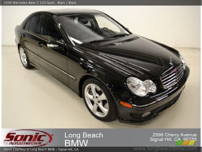Black / Black 2006 Mercedes-Benz C 230 Sport
