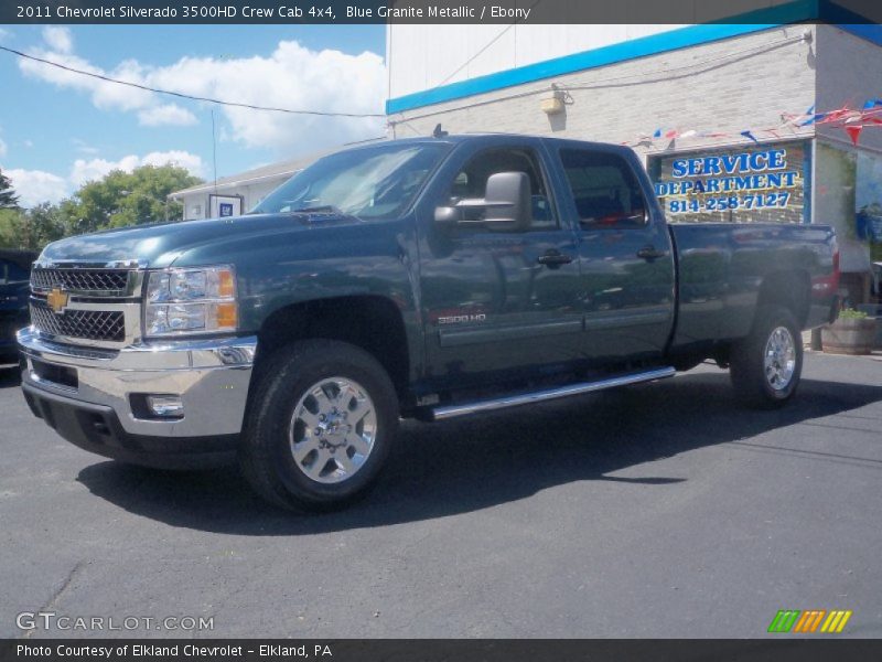 Blue Granite Metallic / Ebony 2011 Chevrolet Silverado 3500HD Crew Cab 4x4