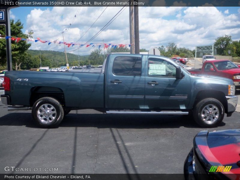 Blue Granite Metallic / Ebony 2011 Chevrolet Silverado 3500HD Crew Cab 4x4