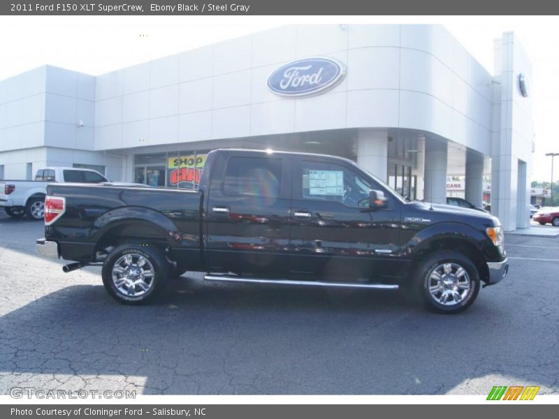 Ebony Black / Steel Gray 2011 Ford F150 XLT SuperCrew