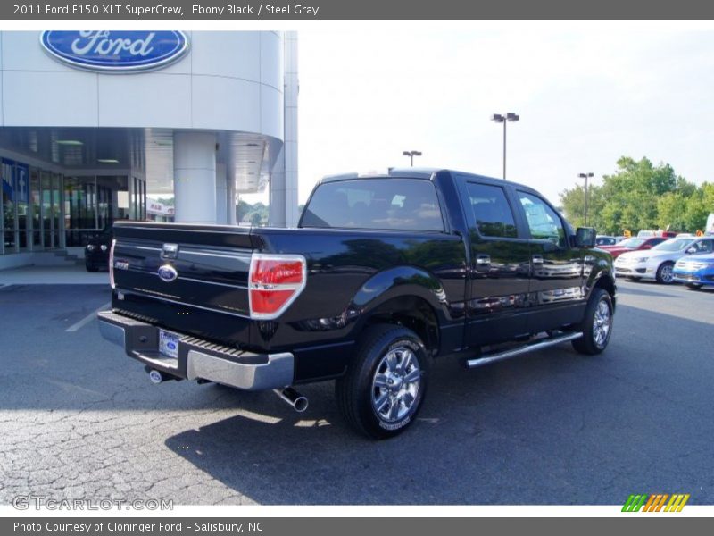 Ebony Black / Steel Gray 2011 Ford F150 XLT SuperCrew