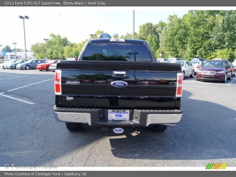 Ebony Black / Steel Gray 2011 Ford F150 XLT SuperCrew