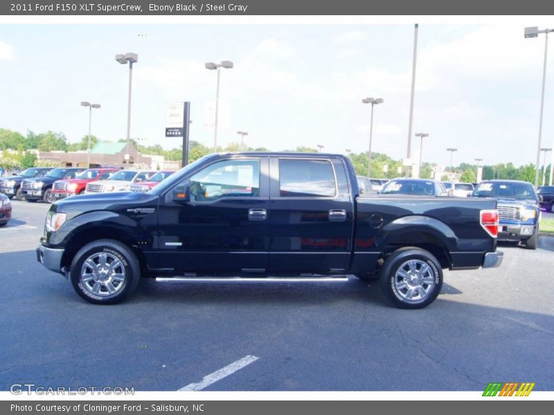 Ebony Black / Steel Gray 2011 Ford F150 XLT SuperCrew