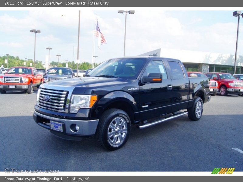 Ebony Black / Steel Gray 2011 Ford F150 XLT SuperCrew