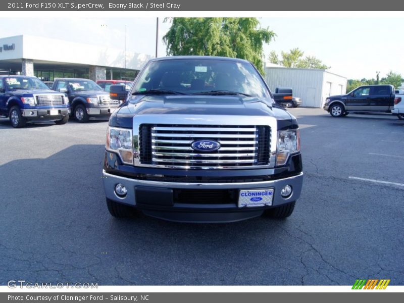 Ebony Black / Steel Gray 2011 Ford F150 XLT SuperCrew
