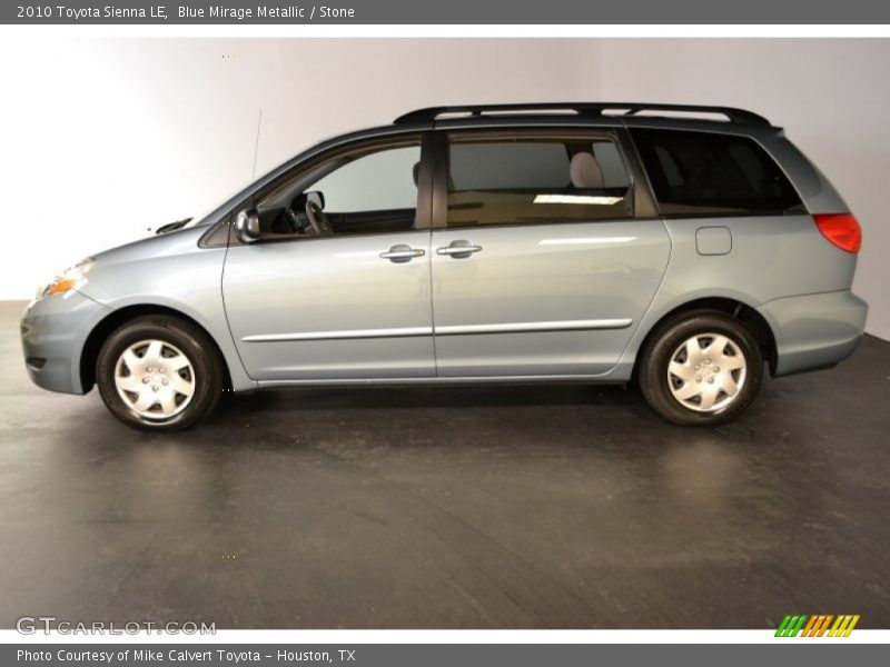 Blue Mirage Metallic / Stone 2010 Toyota Sienna LE