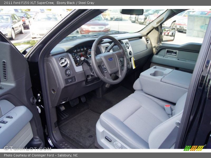 Ebony Black / Steel Gray 2011 Ford F150 XLT SuperCrew