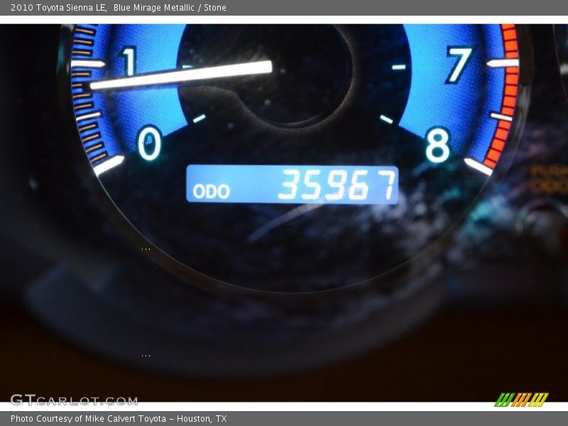 Blue Mirage Metallic / Stone 2010 Toyota Sienna LE