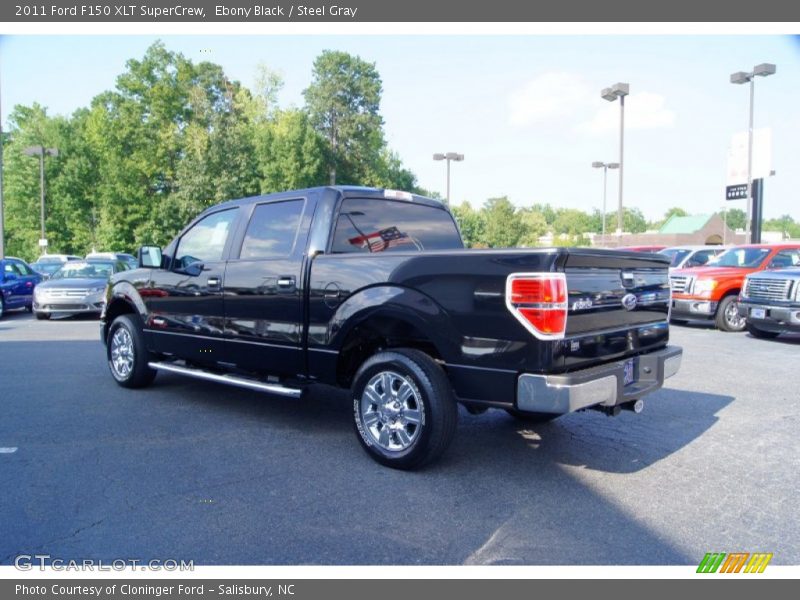 Ebony Black / Steel Gray 2011 Ford F150 XLT SuperCrew