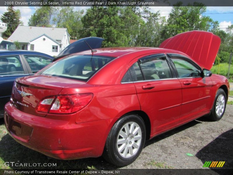 Inferno Red Crystal Pearl / Dark Khaki/Light Graystone 2008 Chrysler Sebring LX Sedan
