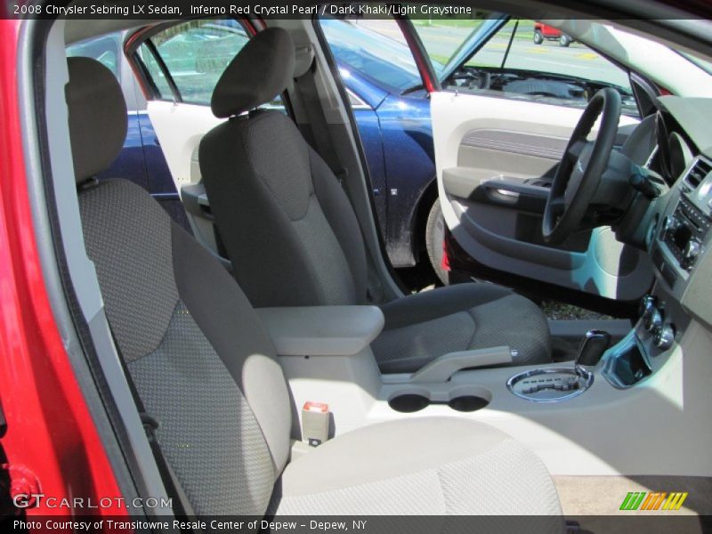 Inferno Red Crystal Pearl / Dark Khaki/Light Graystone 2008 Chrysler Sebring LX Sedan