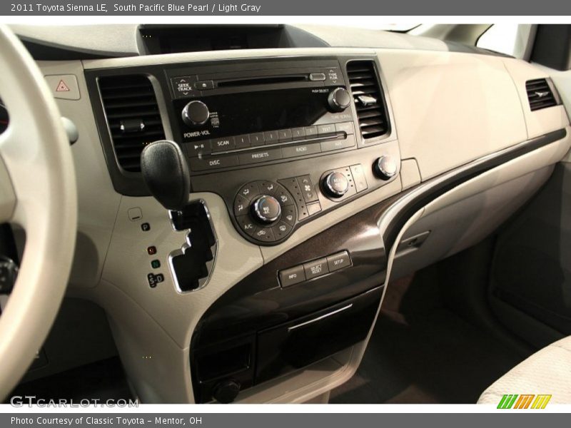 South Pacific Blue Pearl / Light Gray 2011 Toyota Sienna LE
