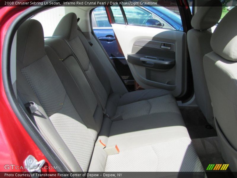 Inferno Red Crystal Pearl / Dark Khaki/Light Graystone 2008 Chrysler Sebring LX Sedan