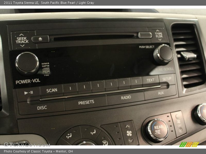 South Pacific Blue Pearl / Light Gray 2011 Toyota Sienna LE