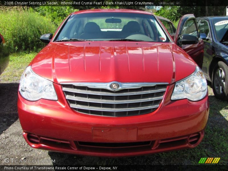 Inferno Red Crystal Pearl / Dark Khaki/Light Graystone 2008 Chrysler Sebring LX Sedan
