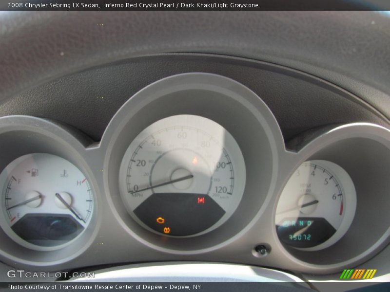 Inferno Red Crystal Pearl / Dark Khaki/Light Graystone 2008 Chrysler Sebring LX Sedan