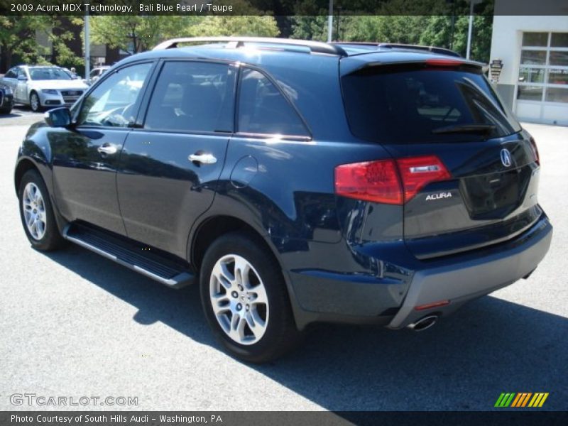 Bali Blue Pearl / Taupe 2009 Acura MDX Technology