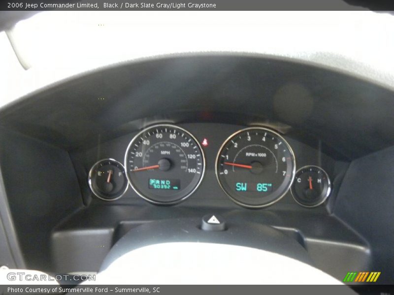 Black / Dark Slate Gray/Light Graystone 2006 Jeep Commander Limited