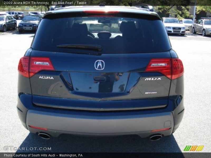 Bali Blue Pearl / Taupe 2009 Acura MDX Technology