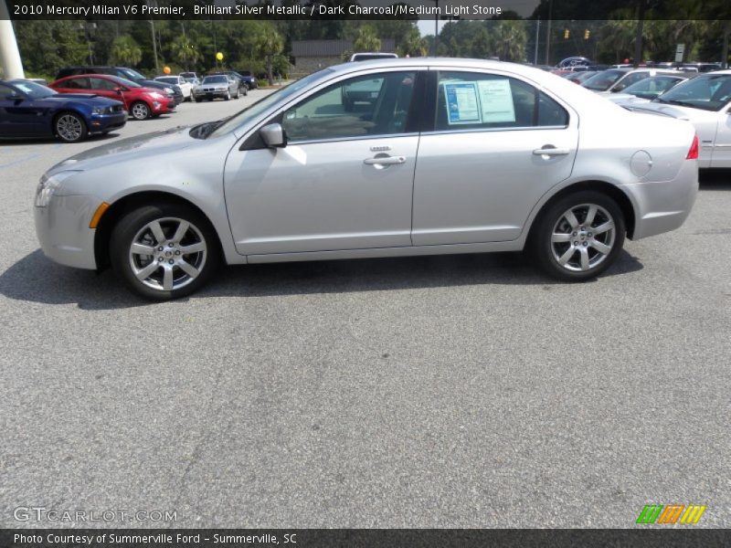 Brilliant Silver Metallic / Dark Charcoal/Medium Light Stone 2010 Mercury Milan V6 Premier
