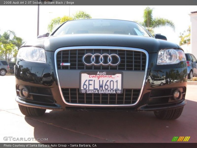 Brilliant Black / Beige 2008 Audi A4 2.0T Sedan