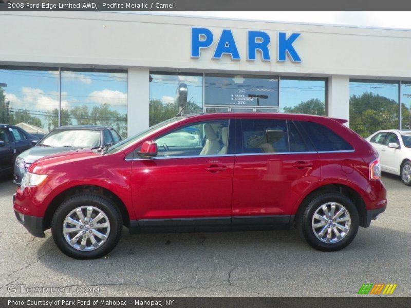 Redfire Metallic / Camel 2008 Ford Edge Limited AWD
