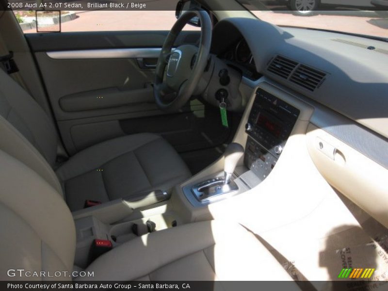 Brilliant Black / Beige 2008 Audi A4 2.0T Sedan